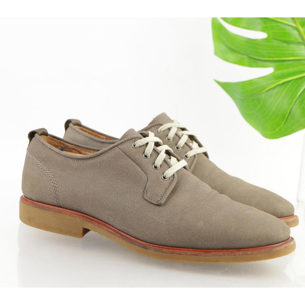Warfield Grand Mens Garson Oxfords Size 9.5 Tan Leather Dress Shoes Crepe Soles